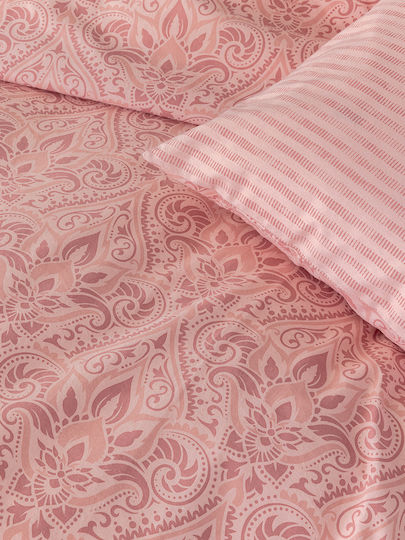 Palamaiki Duvet Cover Set Cotton Queen with 2 Pillowcases 240x250 Flannel Beauty Fb0233 Beauty