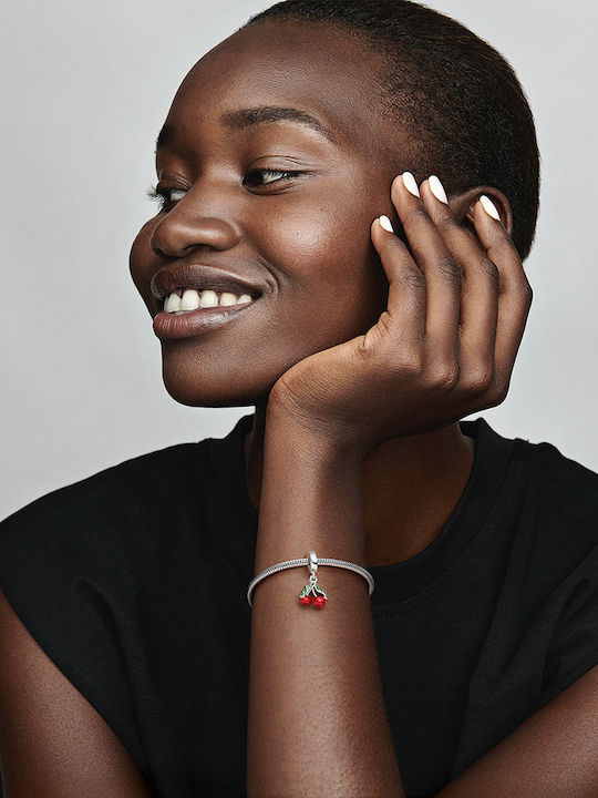 Pandora Charm Asimetric Fruct Cireșă Din Argint Pandora Charm Asimetric Fruct Cireșă Din Argint