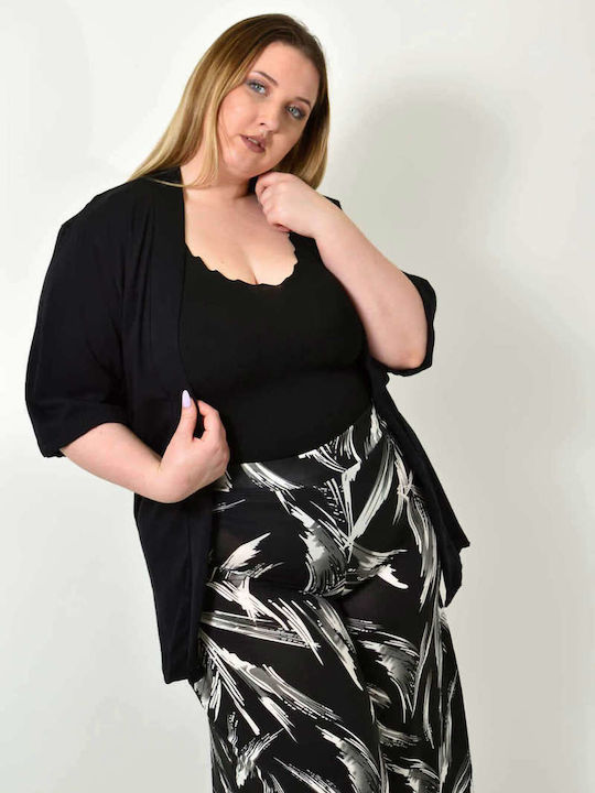 Lightweight Solid Black Kimono 24427