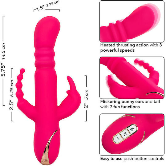 Calexotics Jack Δονητής Rabbit με Remote Control Ροζ