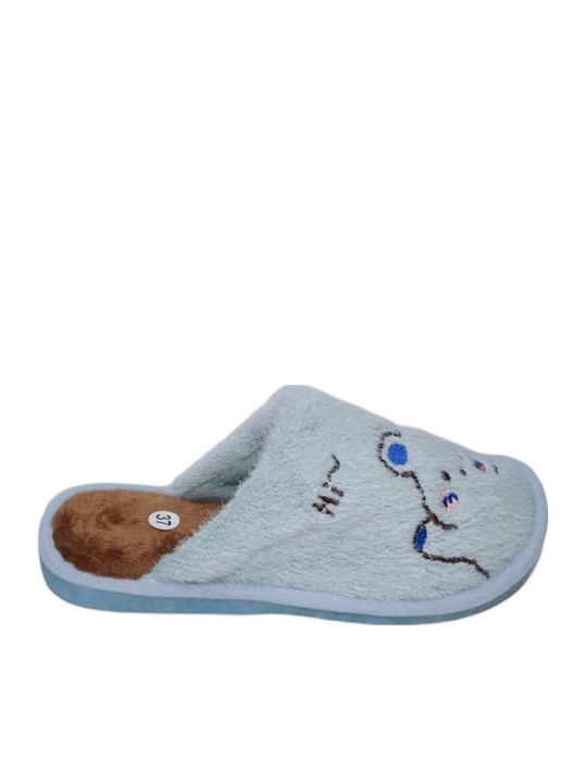 Damen Hausschuhe Tier Hellblaue