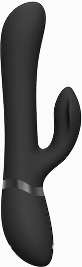 Vibrator Kaninchen mit Fernbedienung Schwarz