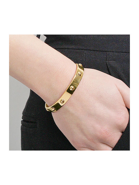 Dyrberg/Kern Bracelet Handcuffs made of Steel Gold Plated