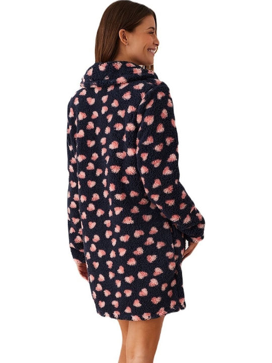 Promise Winter Women's Fleece Robe Blue