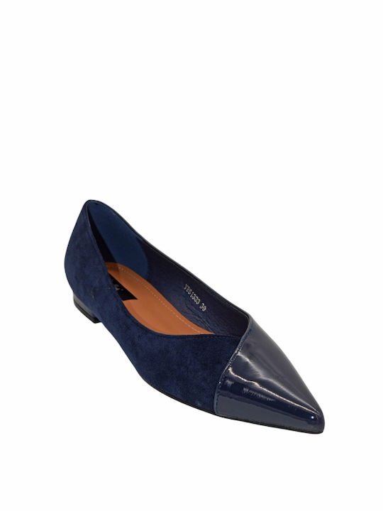 Morena Spain Wildleder Damen Ballerinas in Blau Farbe