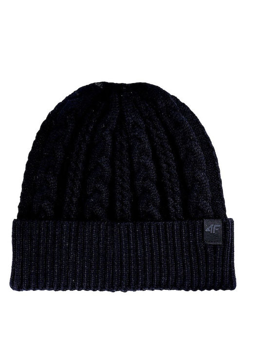 Beanie Γυναικείος Σκούφος Πλεκτός σε Μαύρο χρώμα