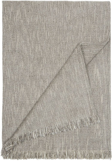 Nima Artisan Armchair Throw Chenille 180x180cm Beige