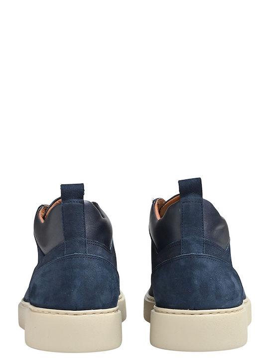 Leder Blau Herrenstiefel
