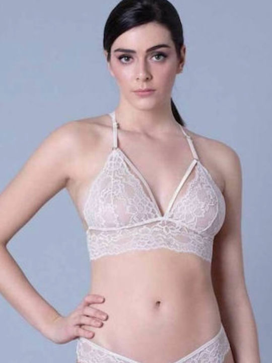 Milena by Paris Bralette Σουτιέν Μπέζ Πέρλα