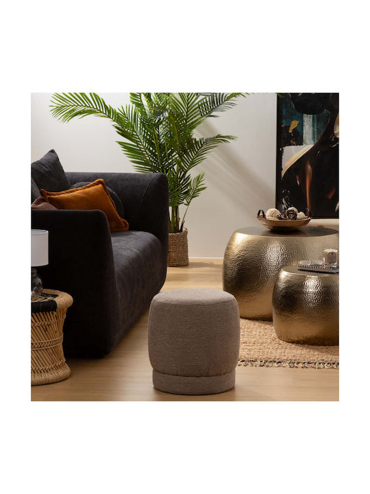 Stool For Living Room Upholstered with Fabric A-s Amea Taupe 39x39x40cm