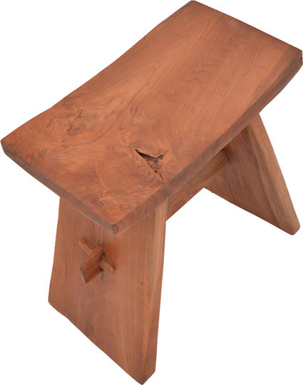 Hocker Für das Wohnzimmer Hölzernes Shogun Braun 46x28x46cm