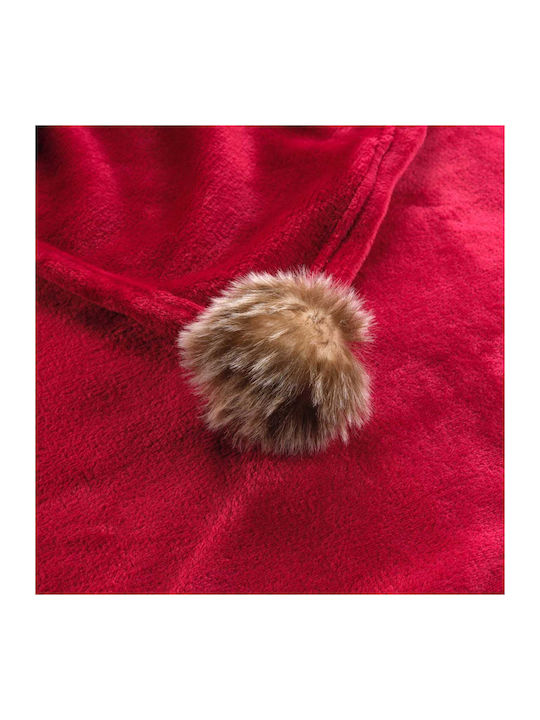 L-c Snowy Одеяло Полар Канапе 125x150см Snowy Червено