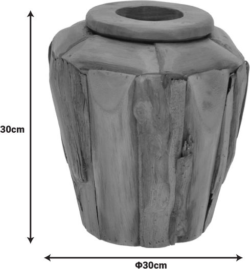 Pakketo Dekorative Vase Hölzernes Archean Gold Abmessung 30x30cm