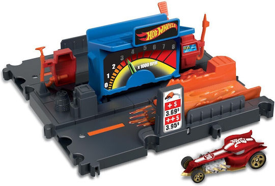 Hot Wheels City Mini Track Fuel Station Shift Scale 1:64 For Ages 4+