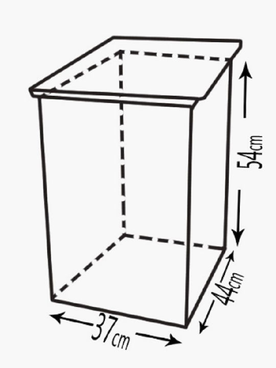 GTMED Metallic Box Wood Storage 37x54x44cm Silver GTMED Metallic Box Wood Storage 37x54x44cm Silver