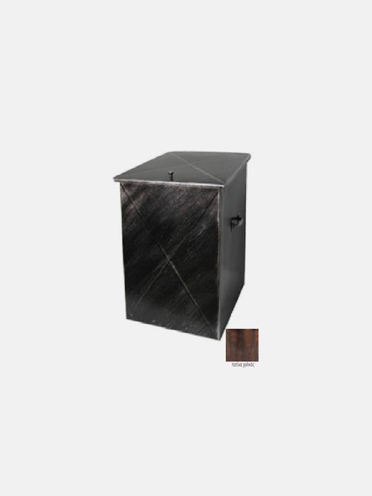 GTMED Μεταλλικό Κουτί Αποθήκευσης Ξύλων 37x54x44cm Χάλκινο