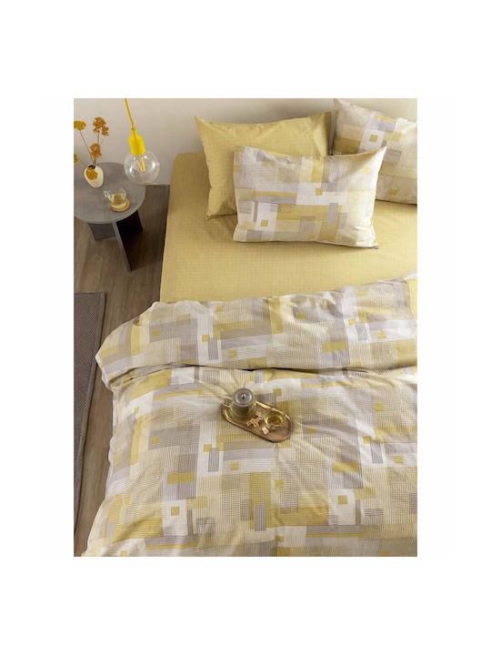 Palamaiki Pillowcase Set with Envelope Cover Yellow 52x72cm.