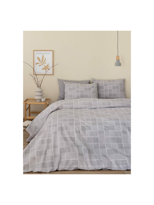 Palamaiki Fl6249 Pillowcase Set with Envelope Cover Gray 52x72cm.