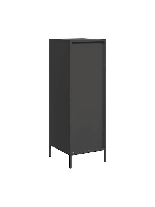 Office Storage Metal Drawer Black Velvet-Black Metal L39xW35xH103.5cm