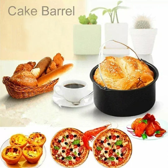 Φόρμα Μαγειρέματος Air Fryer Διάμετρο 16cm Hoomei Hm-5301 Μαύρη