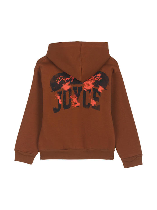 Joyce Kids Sweatshirt with Hood Brown