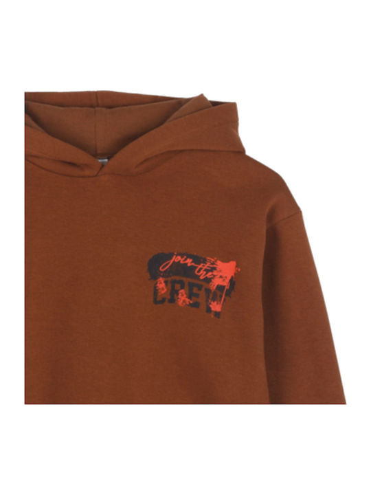 Kids Sweatshirt with Hood Brown Property