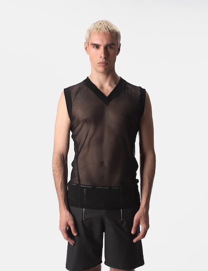 Barcode Berlin Sexy Ανδρικό Top Μαύρο 3019-5064