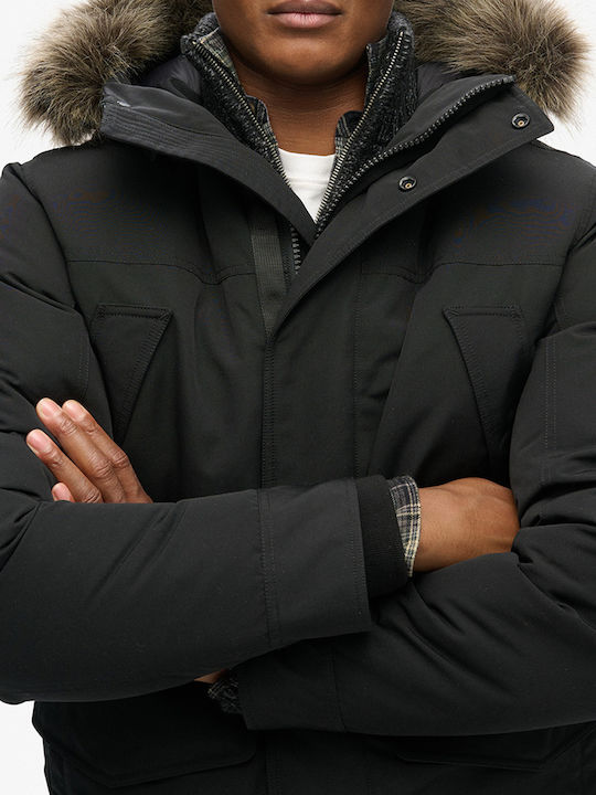 D3 Ovin Everest Winter Jacke Parka Jet Black