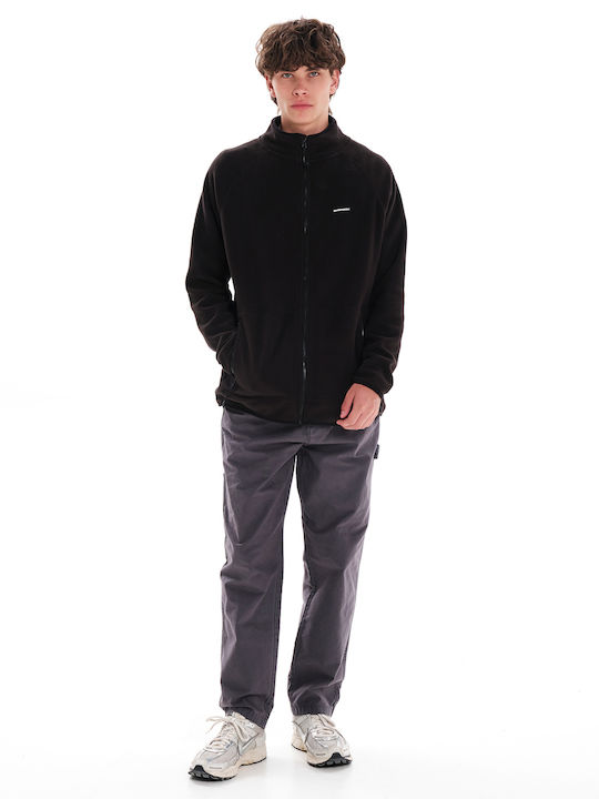 Men's Fleece Cardigan Black