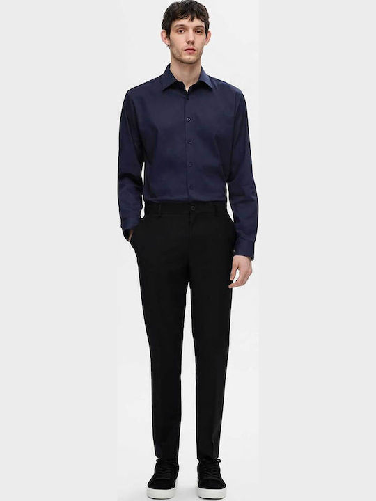 Selected Памучно Риза Dark Blue