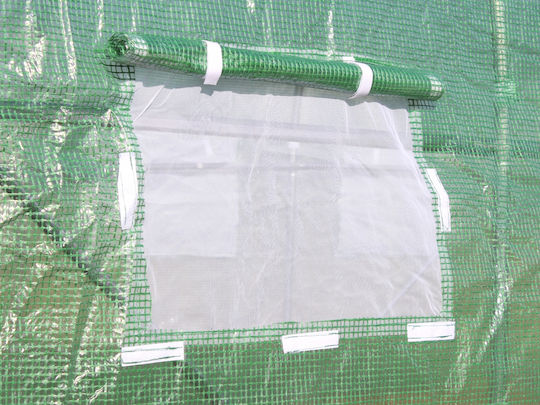 Garden Greenhouse Tunnel Type Metal Frame 300x200cm Green 6sqm