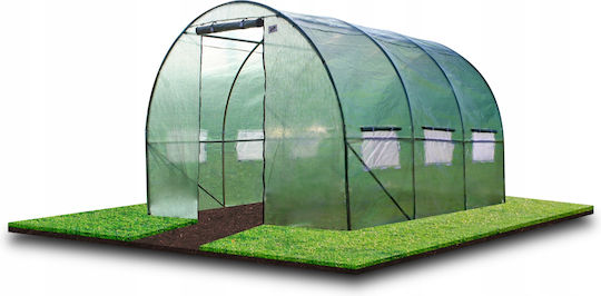 Seră de grădină tip tunel cu cadru metalic 250x400cm 10mp 3 segmente