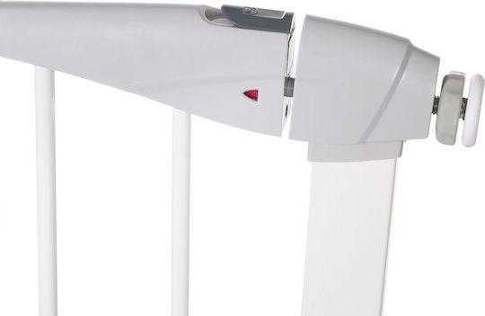Sicherheitsgitter Treppen Verstellbar 111-120 cm Stahl Weiß