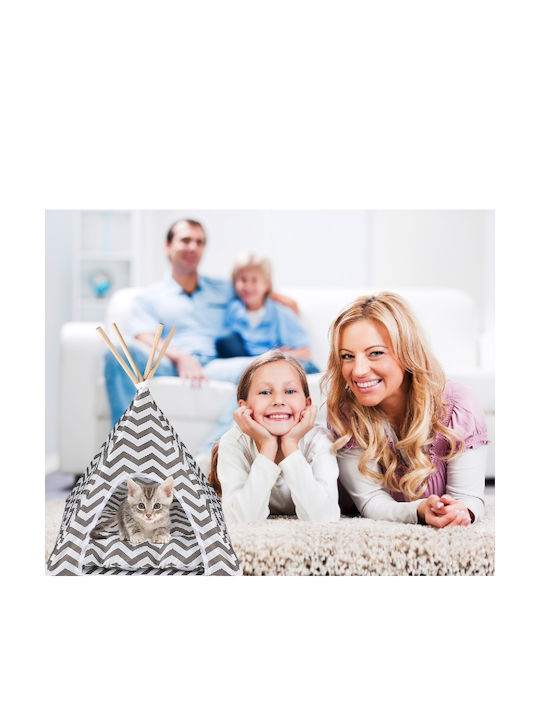 Indoor Tent Dogs Cats Rabbits Gray White 50x40x60cm