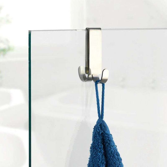 Wenko Vieste Άγκιστρο Μπάνιου Διπλό με Βίδες ​7x5.5cm Inox Ασημί