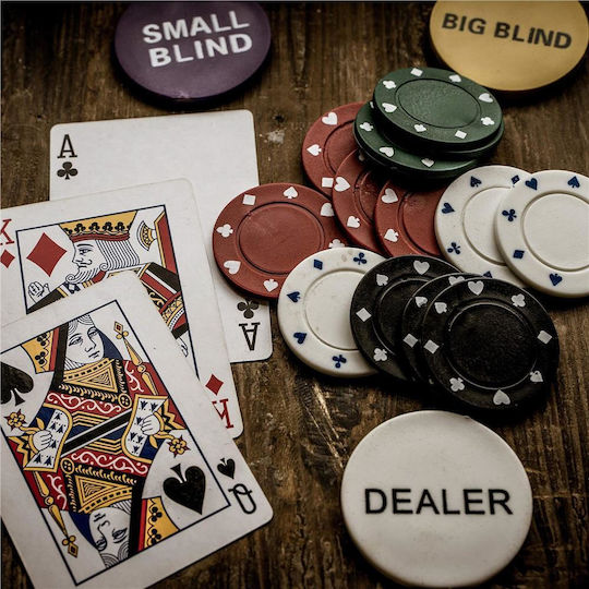 Complex Poker Set 200 Chips Green Mat 2 Decks Cards In Metal Case