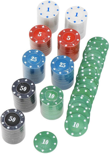 Complex Poker Set 200 Chips Green Mat 2 Decks Cards In Metal Case