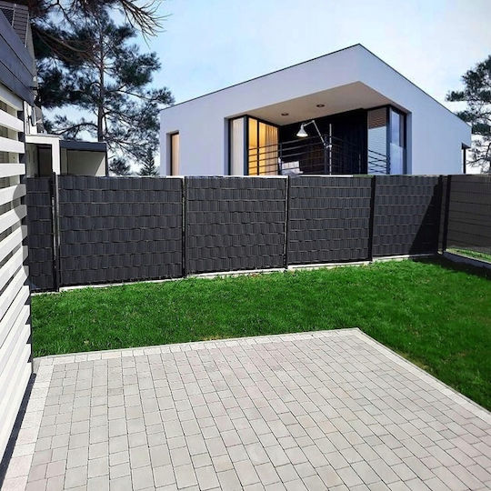 Bandă de Împrejmuire pentru Gard de Grădină din PVC 5cm Gri