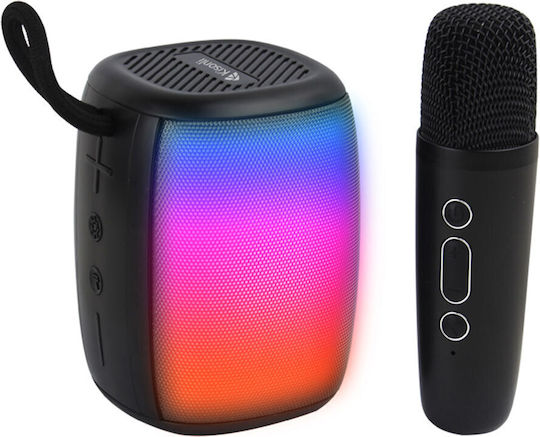 Kisonli Karaoke-Lautsprecher mit Kabellosem Mikrofon und Lichteffekten G20 BG-22269 Schwarze