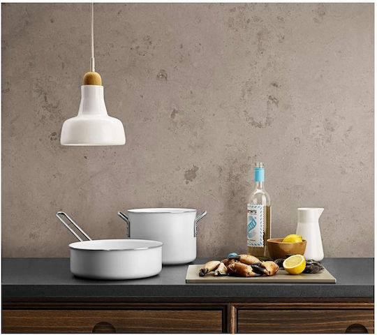 Eva Solo White Line Βαθιά Κατσαρόλα από Αλουμίνιο 7lt / 24cm