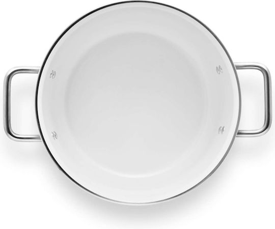Eva Solo White Line Βαθιά Κατσαρόλα από Αλουμίνιο 7lt / 24cm