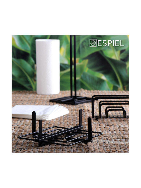 Espiel Metallic Napkin Holder Black 21x21x8cm MTT306 Espiel Metallic Napkin Holder Black 21x21x8cm MTT306