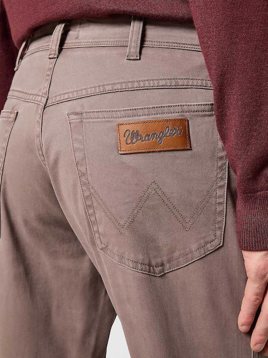 Texas Trousers Elastic in Straight Line Coffee Open