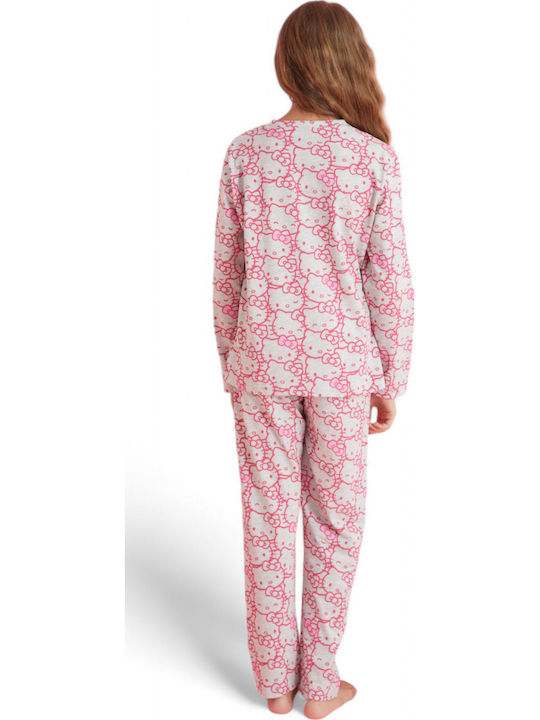 Sexen Kinder Schlafanzug Winterlich Baumwoll Rosa