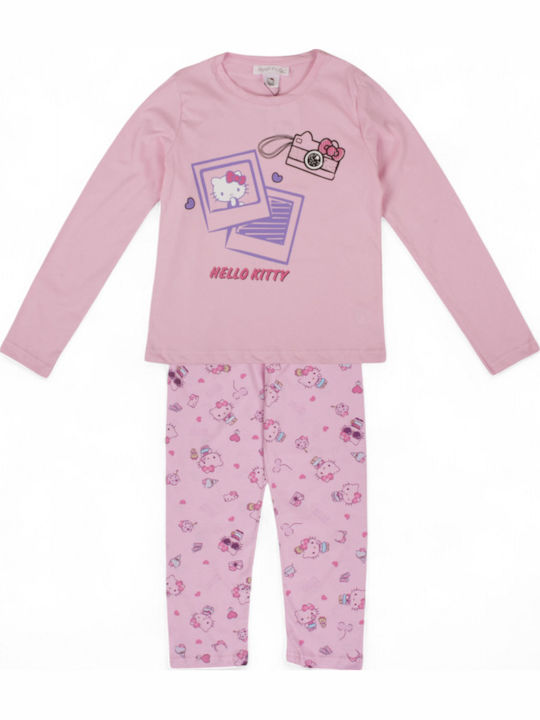 Sexen Kinder Schlafanzug Winterlich Baumwoll Pink