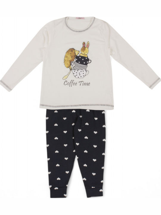 Sexen Kids' Pajamas Winter Cotton Ecru