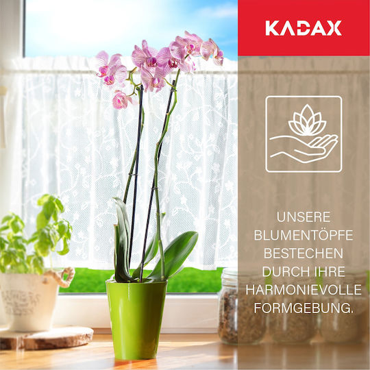 Kadax Orchid Pot Cover Plastic Flower Pot 13cm Green