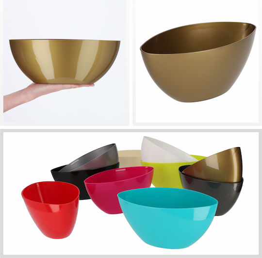 Kadax Blumentopf 30cm Oval Pflanze Kunststoff Gold