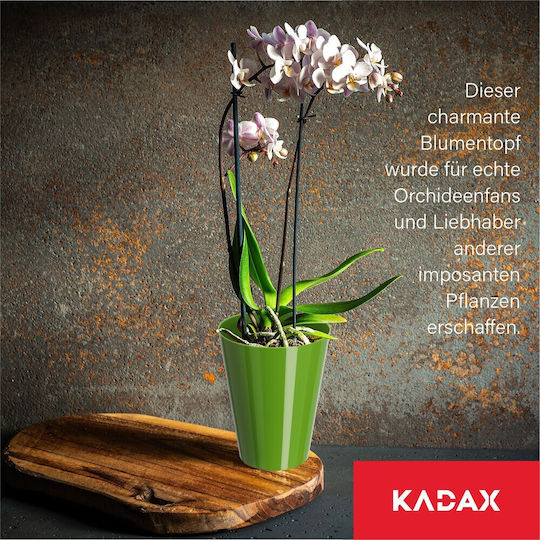 Kadax Orchid Pot Cover Plastic Flower Pot 13cm Green