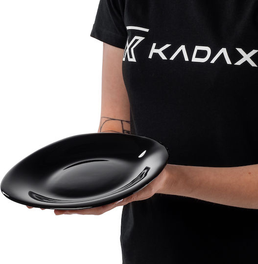 Kadax Комплект от 6 десертни чинии 21 см Черни чинии за торта